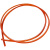 聚氨酯橘红色圆带输送带圆条光面牛筋绳传动带实心 橙色光面直径7mm(一米 1m