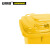 安赛瑞 13479 侧踏式商用垃圾桶（240L）2个装 黄色 73×58×105cm 环卫翻盖垃圾桶 小区物业垃圾桶