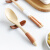 佳佰 便携式餐具筷子勺子3件套装（筷子+勺子+盒子） 原木色缠线旅行外出学生白领便当配套神器