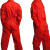 鲁识  棉加厚耐磨工装男女船员厂汽修服电焊白色长袖连体工作服套装男 红色 170/88(M)