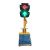 太阳能移动红绿灯十字路口交通信号灯警示灯爆闪灯道路施工 20012型满电续航2天20瓦
