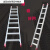 加厚铝合金家用梯一字梯阁楼爬梯工程梯直梯单梯2米2.5米3.5米4米 豪华单边梯3.9米(厚3.0MM)