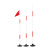 联保汇 蛇形跑杆标志杆 障碍物标志杆 红白训练杆1.8mPVC红白杆+2.3kg橡胶底座