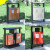户外垃圾桶不锈钢公共场合果皮箱大号分类环卫室外小区公园垃圾箱 钢木塔形方桶(咖啡色)
