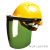 宛丝希适用于电焊面罩遮脸配安全帽式氩弧焊工防飞溅打磨防尘防烤脸部防 (绿色)面罩+三筋透气安全帽