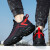德尔加多 运动鞋男慢跑步鞋2023夏新款单鞋轻便防滑耐磨运动休闲鞋情侣鞋 S5566-黑红 41码
