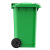 鸣固 ZJ3891 垃圾桶大号加厚塑料带盖带轮 户外商用厨房物业小区环卫环保垃圾箱  绿色120L