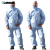雷克兰 EWP428B 派瑞郎系列阻燃防尘防喷溅连体服（带帽）蓝色 L码 1套【企业定制】