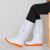 雄雪美 白色高筒雨鞋干活劳保水鞋卫生靴防滑雨靴胶鞋505中筒 39