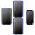CACAZI/卡佳斯A68一拖三 接收器不用电池门铃无线门铃家用呼叫器防水远距离老人呼叫器电子门铃 黑色