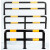防撞护栏钢管M型加油站U型桩道路停车位隔离栏杆消防栓转角挡车器 U型500*600*1.2黑黄