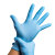 鸣固 丁腈手套 一次性手套pvc防护手套 100只/包 蓝色 S