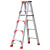 梯子折叠伸缩铝合金人字梯工程梯多功能伸缩楼梯梯子 彩色加强加固款-2.0米加厚