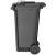 舒蔻(Supercloud)户外垃圾桶大号带盖环卫带轮小区物业商用塑料分类室外大容量垃圾箱 100L黑