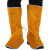 祥利恒电焊套脚皮盖护腿防烫焊焊接脚套防护装备用品（10双) 桔色短款粘扣护脚(10双)