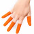 手指套防滑加厚橙色护指耐磨乳胶橡胶防护点钞保护劳保胶手指头套 混装 橙色S码 50只+L码50只