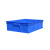 谋福 9565加厚零件盒周转箱物料盒收纳盒配件箱塑料盒五金工具盒长方形带盖（8号 蓝色 245*170*75）