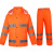 威斯安  反光雨衣雨裤套装  巡逻救援执勤劳保环卫分体式雨衣 8401 荧光绿套装 2XL-180 