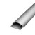 海斯迪克 铝合金线槽 半弧形地板地面穿线用线槽 长度1米（10号） HK-415