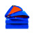 雨林军 户外防雨防晒雨布加厚耐热蓝橘 PE塑料篷布 包边带孔口  3*4米 单位：张