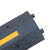 海斯迪克 HK-2210 线槽减速带 室内外护线压线板盖线板电缆保护槽橡胶线槽板 三道黄胶膜双槽1000*230*45mm