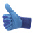 牛郎星 劳保手套加厚耐磨胶片手套【独立装】防滑防割工地作业 NL369蓝（4付）