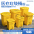泰禧阁 垃圾桶脚踏桶带盖分类污物桶黄色加厚塑料桌面利器盒医院用 40L灰色脚踏桶