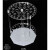 PULIJIE 吸管架 有机玻璃梯形吸管架 圆盘移液管架 圆形白色底盘42孔