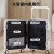 WEOBGR SABRE瑞士铝框行李箱宽拉杆20女登机高颜值结实品牌拉杆箱男24 象牙白铝框款（多功能） 22英寸顺丰发货