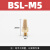定制气动接头电磁阀消声SLM平头BSL铜长消声器BSL-M5/01/02/03/04 BSL-M5 长头