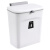 益美得 XFL3085壁挂式垃圾桶卫生间悬挂垃圾桶9升白色-有盖+挂钩+刮板+无痕贴