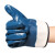 瑞珂韦尔（Rockwell）劳保手套蓝色丁腈橡胶浸胶手套耐油耐磨工作手套DA1001 5副