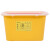 海斯迪克 HK-7011 方形黄色利器盒 卫生所锐器盒 黄色小型废物桶医院诊所科室 方形利器盒8L卧式（10个）