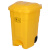 冰禹 BY-065 医疗垃圾桶黄色加厚（120L带轮子脚踏医疗专用）诊所卫生院医疗废物垃圾桶