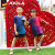 JOOLA优尤拉春夏季乒乓球服男女儿童短袖无领T恤速干透气 幻彩红色 3XS