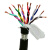 RONGLAN TRVVPS高柔性拖链双绞屏蔽线耐油耐折信号控制电缆线  黑色TRVVPS 12芯0.3平方（100米）