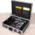 铝合金手提工具箱麦克风声卡公文证件箱储物整理收纳箱定制箱 黑钥匙锁38.5 29 13.5空箱