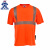 安大叔 E774 反光T恤建筑户外吸湿排汗警示服圆领荧光橙 M码 1件装