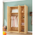 宜家 （e-hom）室经济型实木出租房用简易小型木质柜子衣橱木衣柜 2门暖白色高180宽80深40 需要组装