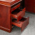 海艾珈办公家具老板桌大班台经理桌总裁桌油漆办公桌1.6米含侧柜