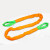 国标工业柔性吊装带双扣环形3/5/10吨起重圆形软吊带吊车吊树吊绳 5吨2.5米 橘色，红色 默认
