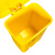 庄太太 【50升灰色带轮】加厚医疗垃圾桶医桶黄色回收筒医疗利器盒医疗废物收纳桶箱灰色 50L