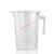 量杯 塑料 带刻度量筒厨房烘培奶茶店器具小工具塑料量具计量杯加厚全套JYH 5000ml-黑白双刻度-PC