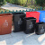 大杨102户外垃圾桶40L升棕色湿垃圾 无盖 加厚塑料果皮箱小区物业环保分类筒 定制