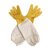 防蜇手套 养蜂手套蜜蜂防蛰加厚帆布柔软耐磨耐用防蜂加长蜂农采蜜透气 黄色 XL