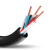 前锋 中型橡套软电缆 YZ-300/500V-4*1 黑色 1m