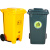 庄太太 【50升黄色带轮】加厚医疗垃圾桶医桶黄色回收筒医疗利器盒医疗废物收纳桶箱
