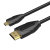 Micro HDMI线2.0微型口4K索尼相机监视器6500高清线A7M3阿童木A-D 黑色 1米