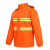 海斯迪克 环卫雨衣橘红色分体雨衣雨裤套装 安全警示道路施工反光雨衣HKsq-341 双杠橘色 4XL 