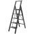 肯泰（KENTAI）梯子家用折叠人字梯室内多功能伸缩楼梯加厚铝合金扶梯工程梯爬梯 【加厚铝合金】五步梯 金刚黑色